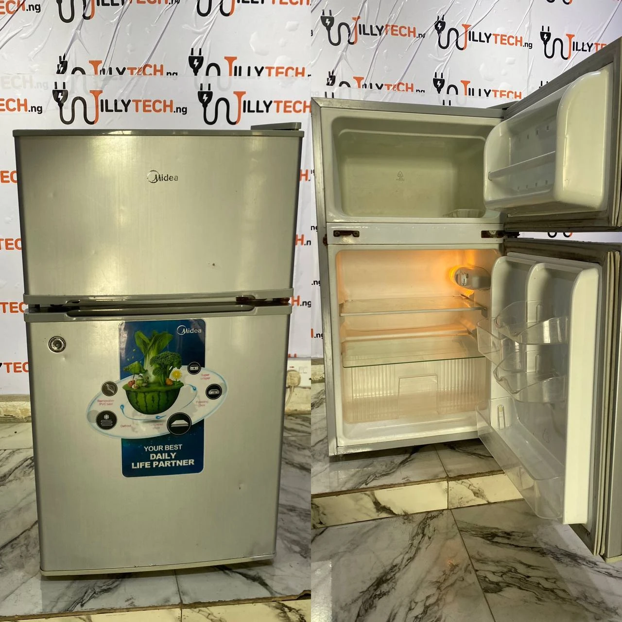 Midea 150L Table Top Energy Saver Up and Down Refrigerator