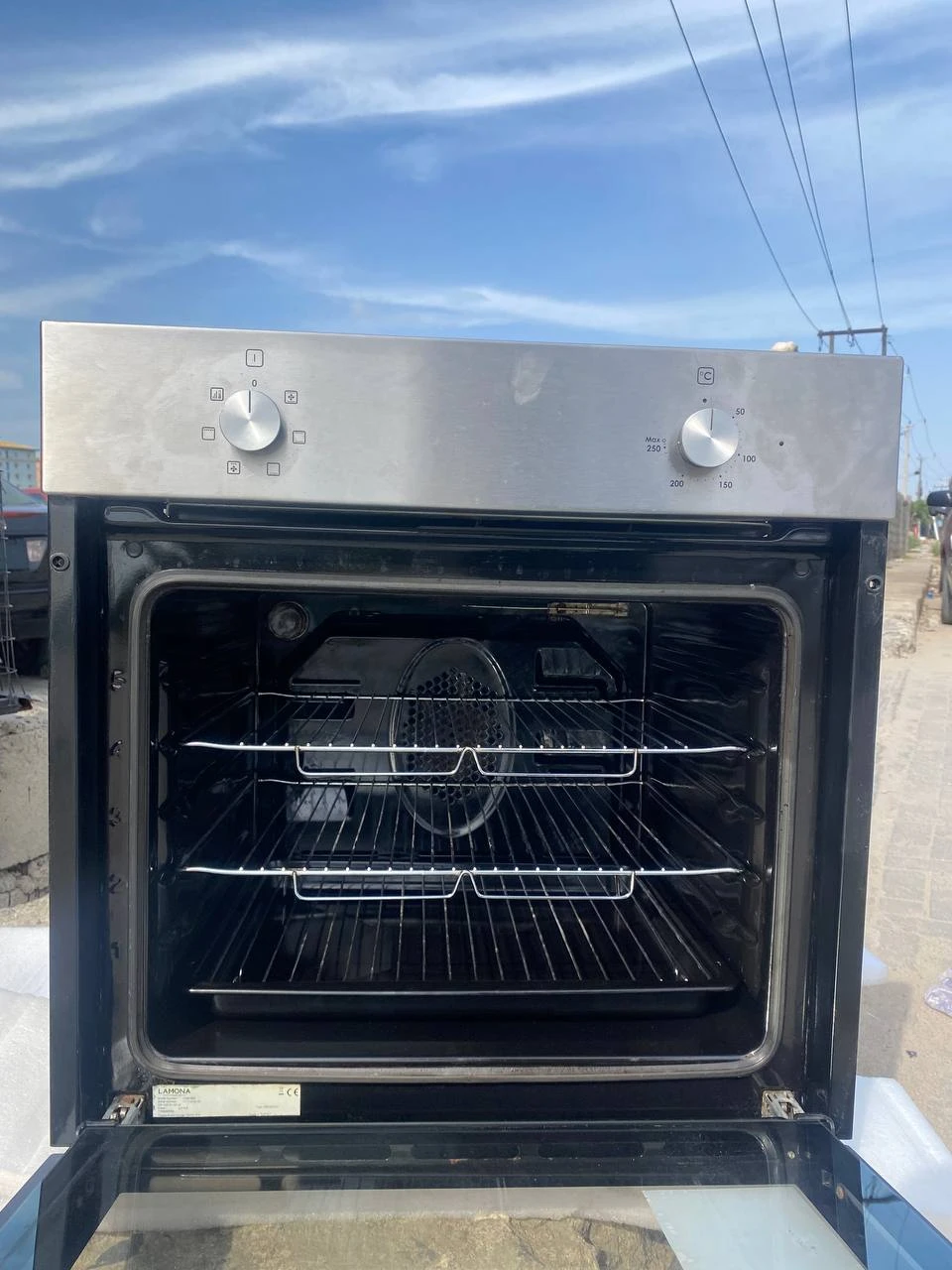 Lamona Cabinet Oven (Black)  Power & Function knobs Grill & Oven Function   Heat