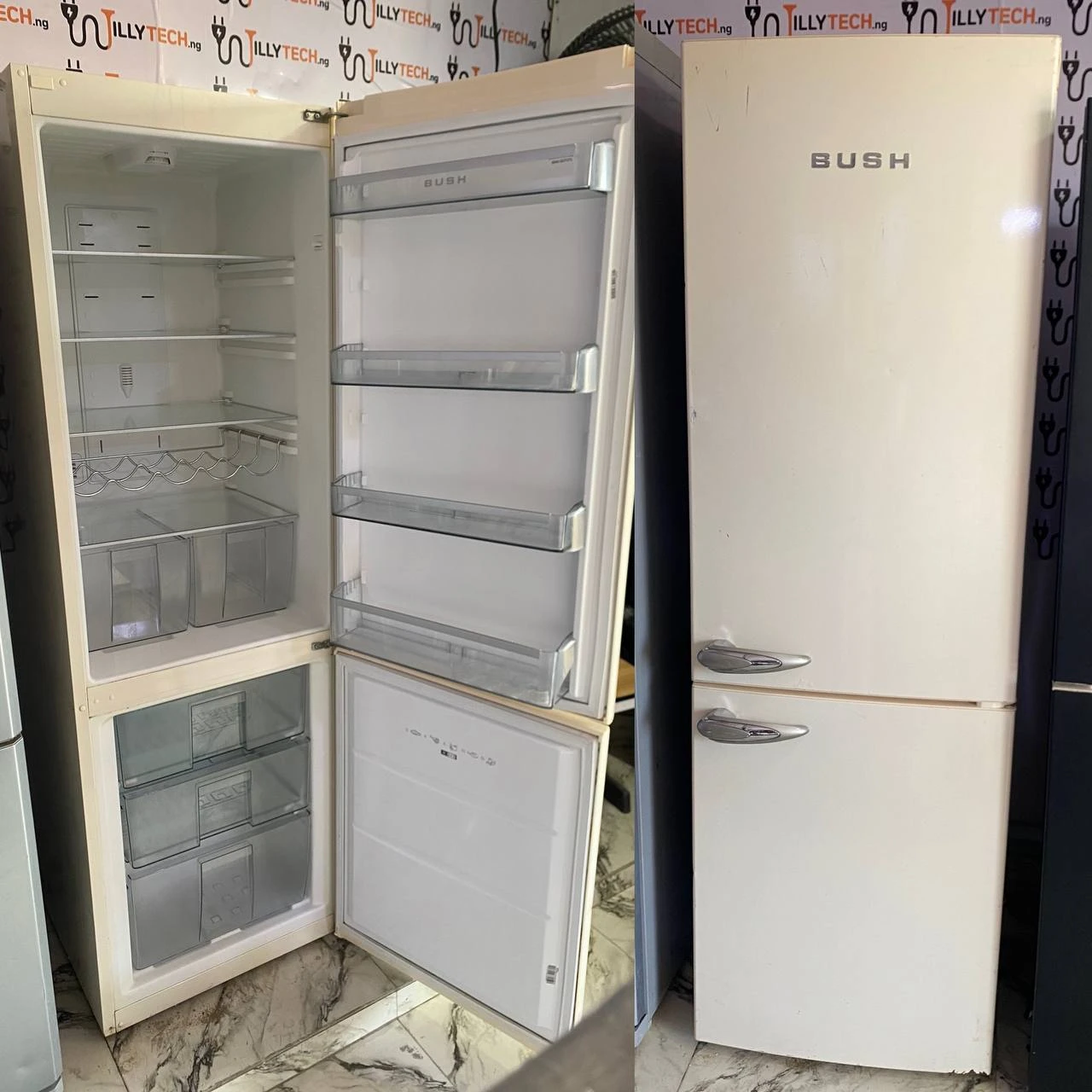 Bush 300L Energy Saver Up and Down Double Door Refrigerator