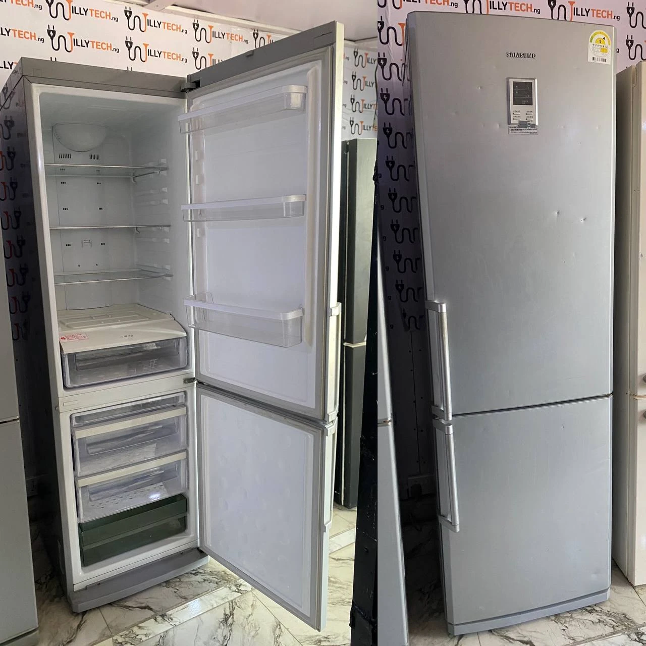 Samsung 350L Double Door Up Fridge & Down Freezer Refrigerator