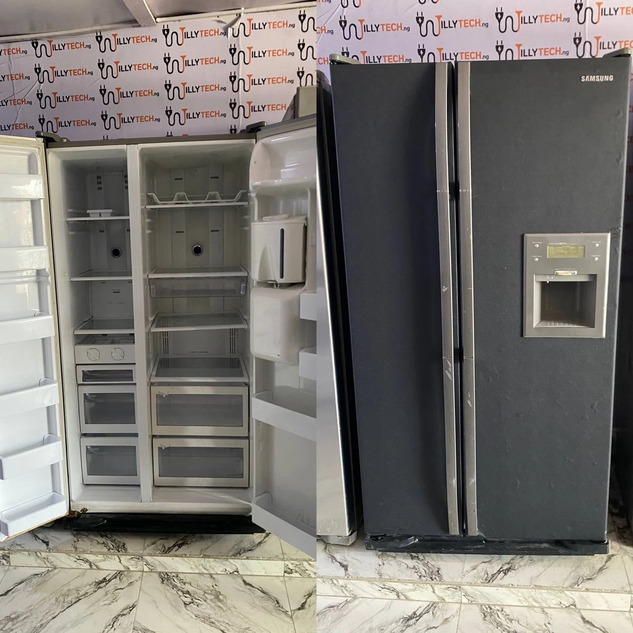 Samsung 650L Side by Side Fridge & Freezer +Water Dispenser Energy Saver Refrigerator